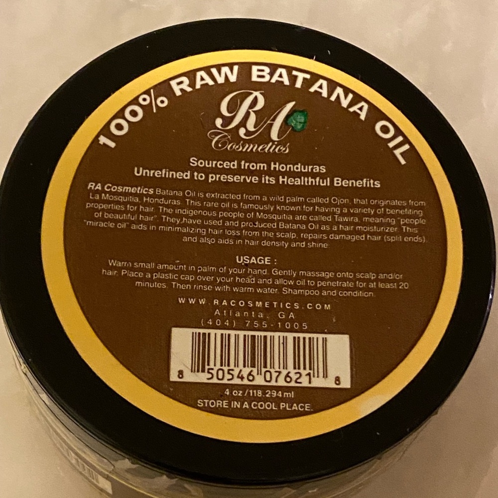 RA Cosmetics 100% Raw Batana Oil 4oz - Picture 2 of 4